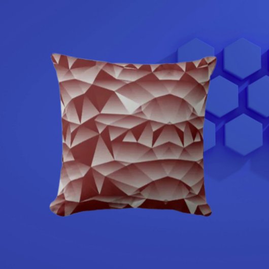 サテン バーガンディ クッション