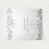 サテ Lilac グリーン ウェディング フォトブース 背景 タペストリー (正面(横))