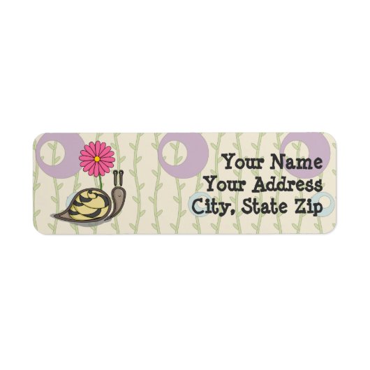 サディザカタツムリ差出人住所ラベル ラベル (正面)