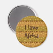 サディンクラ・シムブロルを持つアフリカの民族パターン マグネット (正面/裏面)