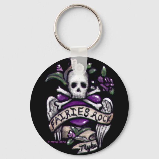 "サディ"スカルパンクキーチェーン キーホルダー (正面)