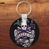 "サディ"スカルパンクキーチェーン キーホルダー (正面)