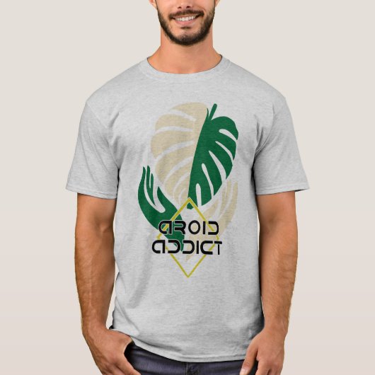 サトイモ科中毒Tシャツ モンステラ Tシャツ (正面)