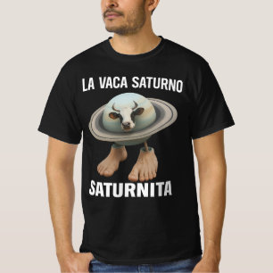 サトゥルニータ・ラ・ヴァカ・サトゥルノ イタリアン・ブレインロット 誕生日 Tシャツ