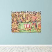 サトゥーナが戦いの準備 キャンバスプリント (インサイチュ (ウッドフロア))