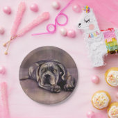 サトウキビコルソ-マスチイタリアンフの子犬 ペーパープレート (パーティー)