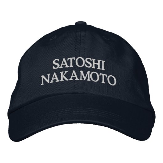 サトシ・ナカモト刺繍ハット - ビットコイン ハット (正面)