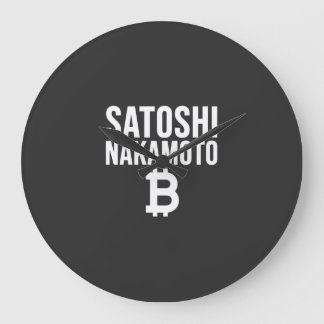 サトシ・ナカモト ホワイトエディション ラージ壁時計