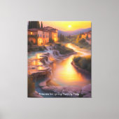 サトニアホット春トスカニーイタリ絵画ア キャンバスプリント (正面)