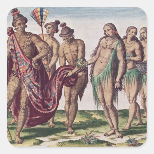 サトリオナ長官と彼の妻が散歩に行く スクエアシール (正面)