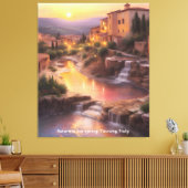 サトルニアホット春トスカーニイタリアサンセット キャンバスプリント (インサイチュ (リビング))