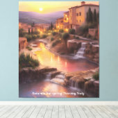 サトルニアホット春トスカーニイタリアサンセット キャンバスプリント (インサイチュ (ウッドフロア))