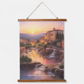 サトルニアホット春トスカーニイタリアサンセット 吊り下げ型タペストリー (正面)