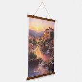 サトルニアホット春トスカーニイタリアサンセット 吊り下げ型タペストリー (傾斜あり)