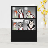 サドおもしろいヴァンパイアハロウィーン カード (黄色い花)