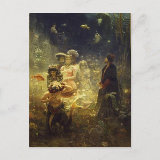 サドコの水中王国Ilya Repin Mermaid ポストカード (正面)