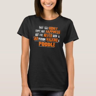 サドパーソン歩くプードル Tシャツ