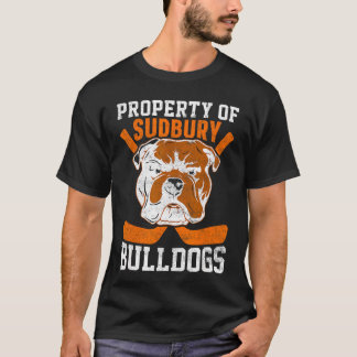 サドベリブルドッグスの愛犬 レトロなブルドッグのプロパティ Tシャツ