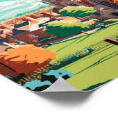 サドベリーイングランドトラベルアートヴィンテージイラストレーション ポスター (角)