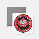 サドベリーラウンドポーランドカナディアンリーフ マグネット (正面/裏面)