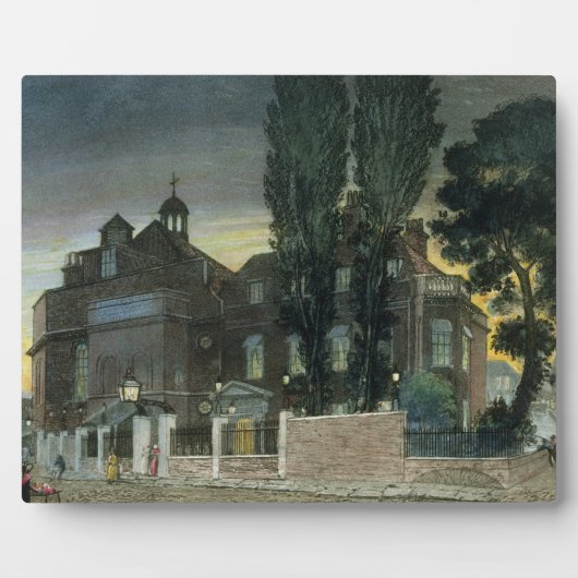 サドラーズウェルズ1826年(色版木、銅版、版画) フォトプラーク (正面)