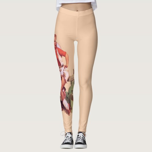 サドルおよびロデオの印を持つヴィンテージの女性のカーボーイ レギンス (正面)