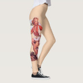 サドルおよびロデオの印を持つヴィンテージの女性のカーボーイ レギンス (右)