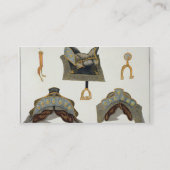 サドルおよび拍車の「Deの歴史からのプレート 名刺 (裏面)