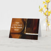 サドルに戻る早く元気になカスタムる カード (黄色い花)