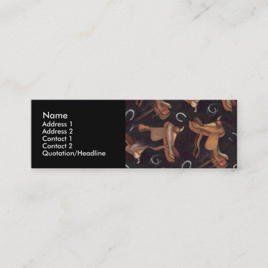 サドルの人物点描カード スキニー名刺 (正面)