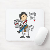 サドルを置いて下さい! カウボーイの棒の姿のマウスパッド マウスパッド (マウス)
