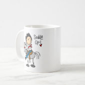 サドルを置いて下さい! カウボーイの棒の姿のマグ コーヒーマグカップ (正面左)