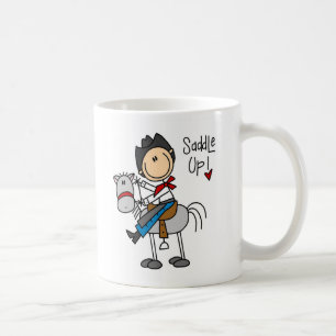 サドルを置いて下さい! カウボーイの棒の姿のマグ コーヒーマグカップ