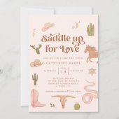 サドルアップウェスタンブライダルシャワー招待 招待状 (正面)