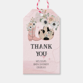 サドルアップウェスタン女性のカーボーイテーマサンキューユー ギフトタグ