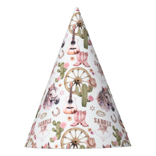 サドルアップウェスタン女性のカーボーイパーティーハット パーティーハット