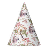 サドルアップウェスタン女性のカーボーイパーティーハット パーティーハット (左)