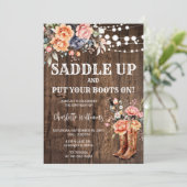 サドルアップウェスタン素朴バースデーパーティー 招待状 (スタンド正面)