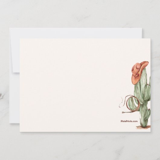 サドルアップウェスタン誕生日招待状 招待状 (裏面)