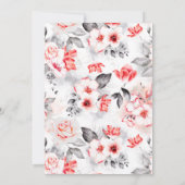 サドルアップウマ水彩花赤黒 招待状 (裏面)