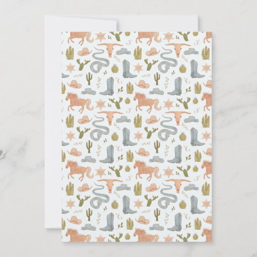 サドルアップカウボーイバースデーパーティー 招待状 (裏面)