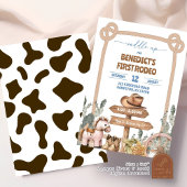 サドルアップカウボーイファーストロデオ誕生日ボーイ 招待状