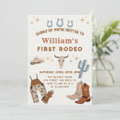 サドルアップカウボーイワイルドウエストロデオ誕生日 招待状 (スタンド正面)