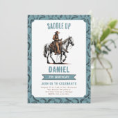 サドルアップカウボーイ誕生日 招待状 (スタンド正面)