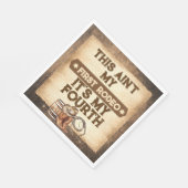 サドルアップカントリーウェスタン誕生日デコール スタンダードランチョンナプキン (角)