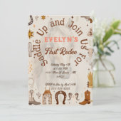 サドルアップカントリーウェスタン誕生日 招待状 (スタンド正面)