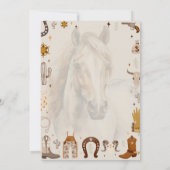 サドルアップカントリーウェスタン誕生日 招待状 (裏面)