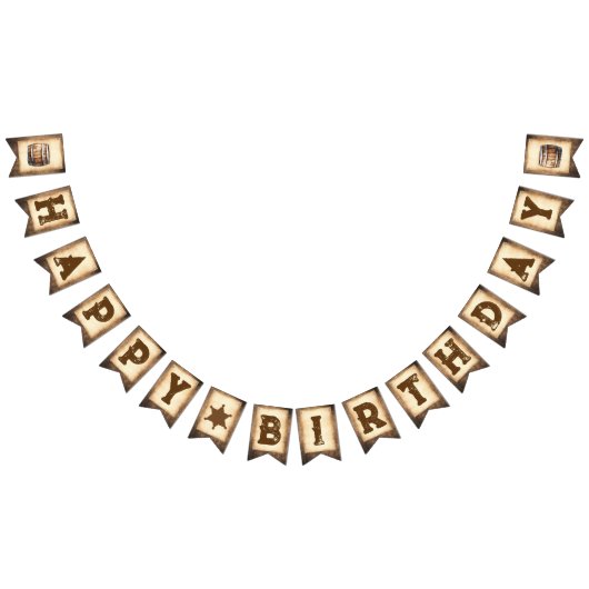 サドルアップカントリー西カウボーイ バンティングフラッグ (全)