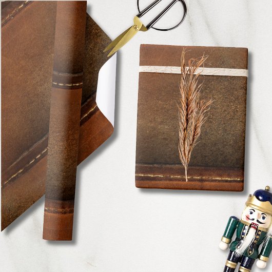 サドルアップタンフェイクレザー ラッピングペーパー