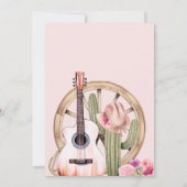 サドルアップピンク女性のカーボーイベビーシャワー招待状 招待状 (裏面)